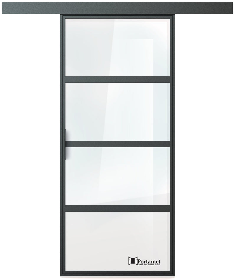 Portamet by Sfarzo - Roma Classic Single Glazed Steel Sliding Door