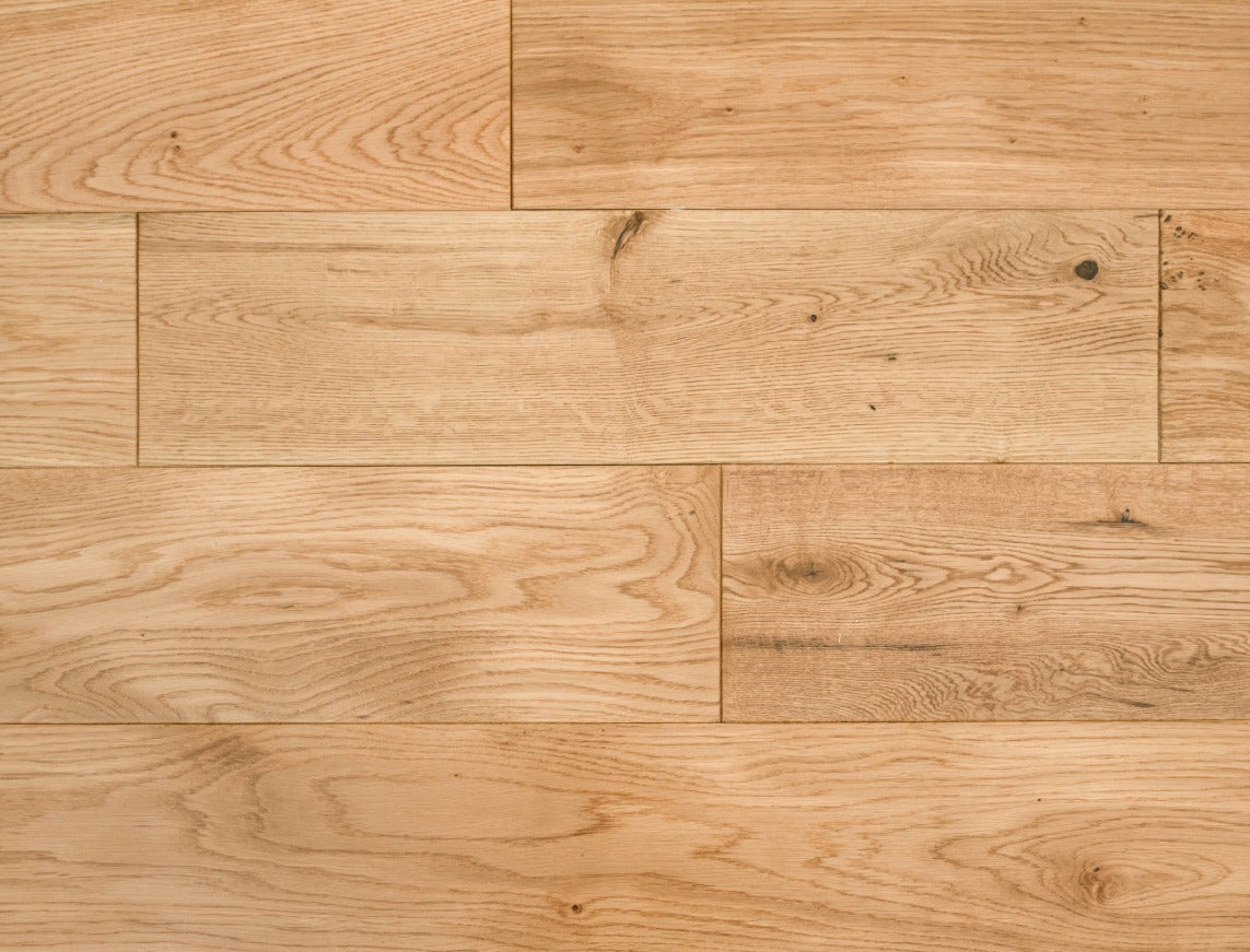 Bedford Oak Smooth Plank Solid Wood Flooring | UV Lacquered | 150 x 300-1500 x 18mm