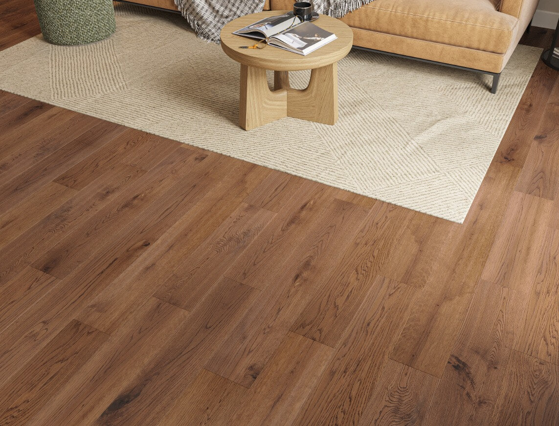 Fulbourn Oak Golden Handscraped Plank Solid Wood Flooring | UV Lacquered | 150 x 300-1200 x 18mm