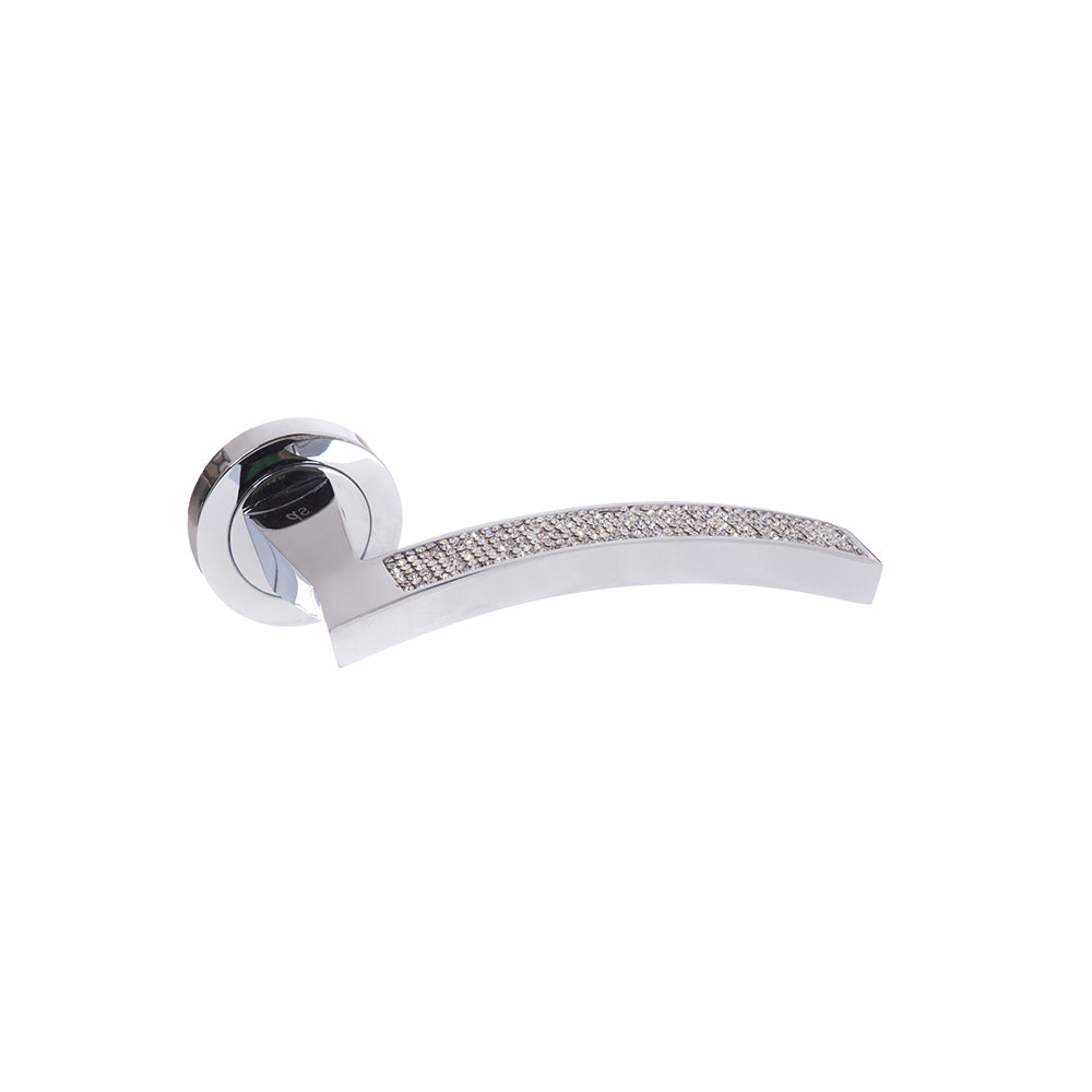 Atlantic SPM167CRCP Senza Pari Crystal on Round Rose Door Handle Pack