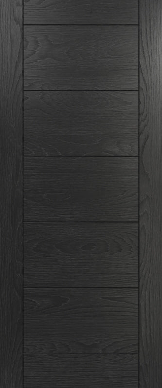 Deanta Seville Brushed Black Oak FD30 FSC Fire Door