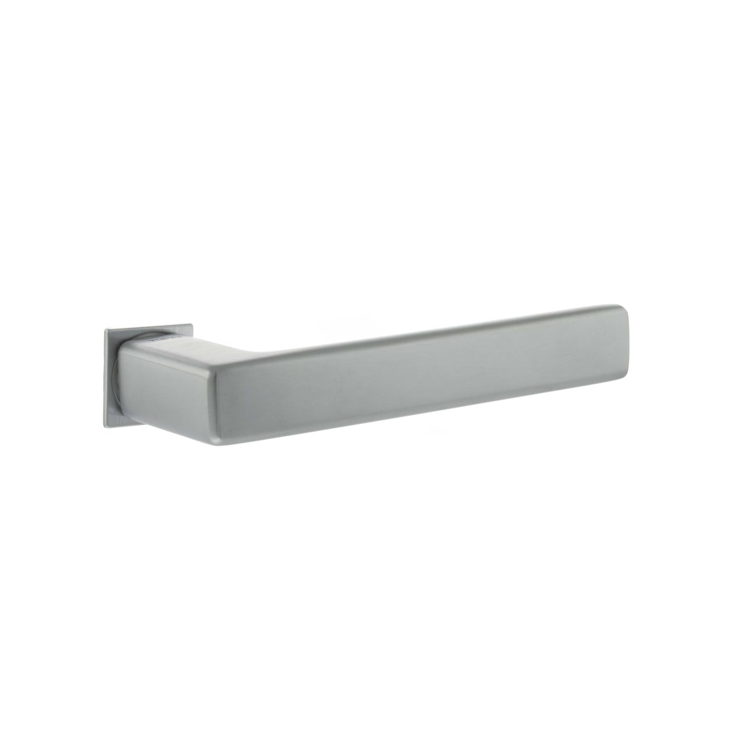 Tupai Rapido 5S Line Portel Lever Door Handle on Concealed Square Rose - Satin Chrome