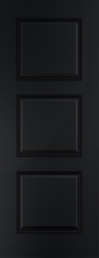 Pre-Assembled Trinity Black Pre-Finished FD30 Fire Door Set FSC