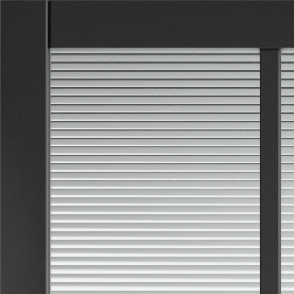 JB Kind Civic Black Reeded Glass Internal Door