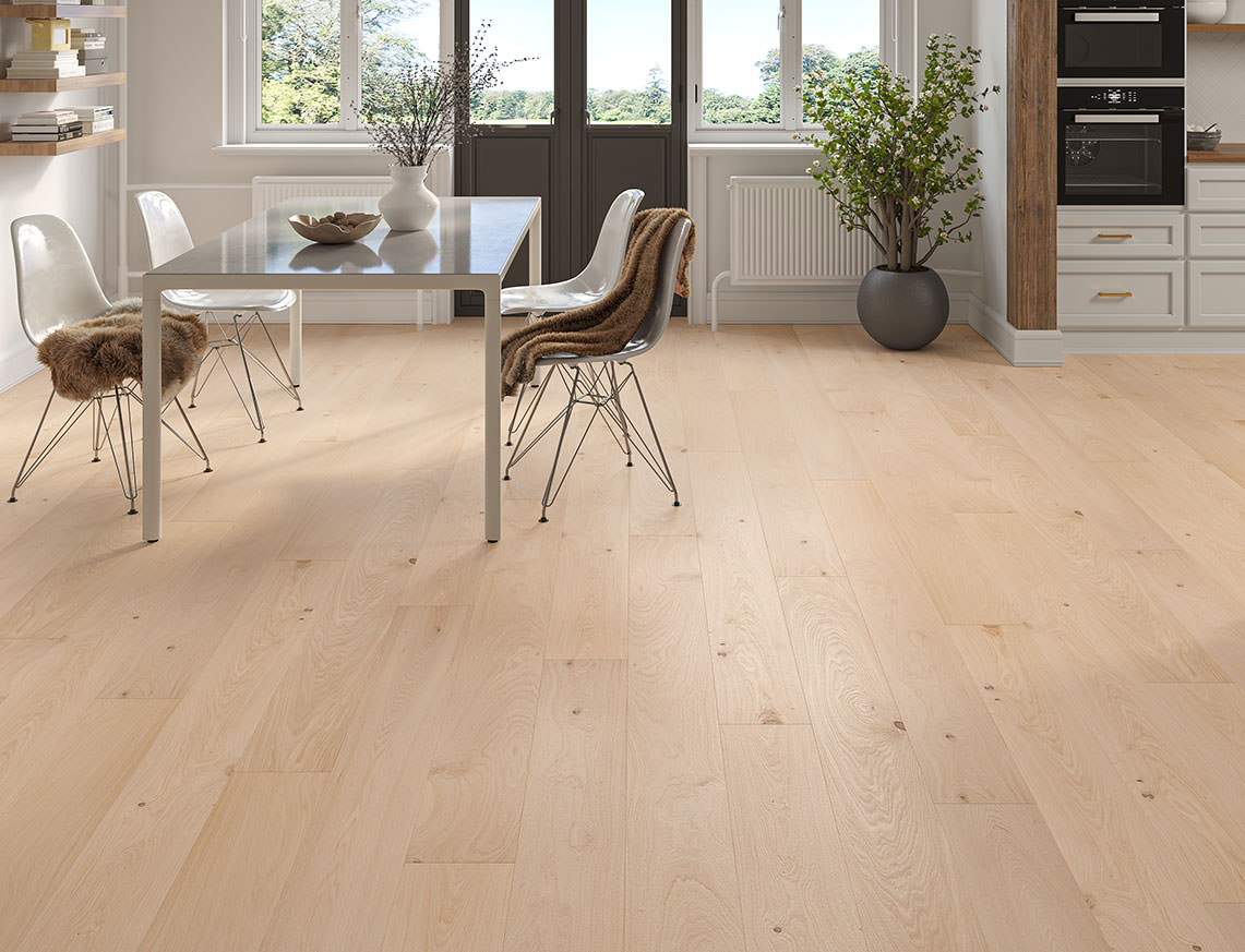 Gosford Oak Natural Smooth Plank Engineered Wood Flooring | Unfinished | 190 x 1900 x 20/6mm