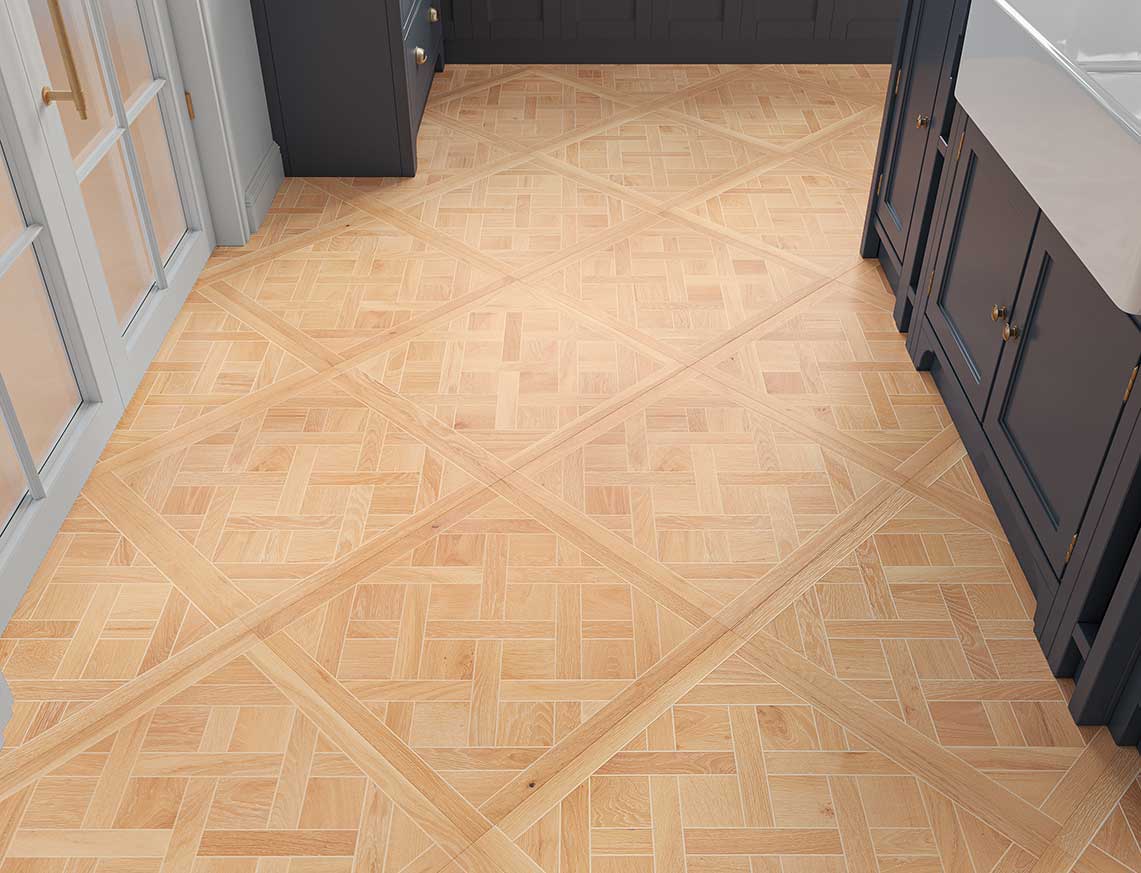Palais Oak Whitewashed Brushed Versailles Engineered Wood Flooring | UV Oiled | 600 x 600 x 14/3mm