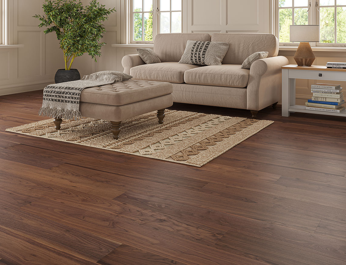 Berwyn Walnut Smooth Plank Engineered Wood Flooring | Lacquered | 190 x 1900 x 14/3mm