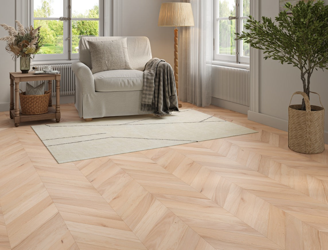Waverley Oak Smooth Chevron Engineered Wood Flooring | Unfinished | 90 x 510 x 14/3mm