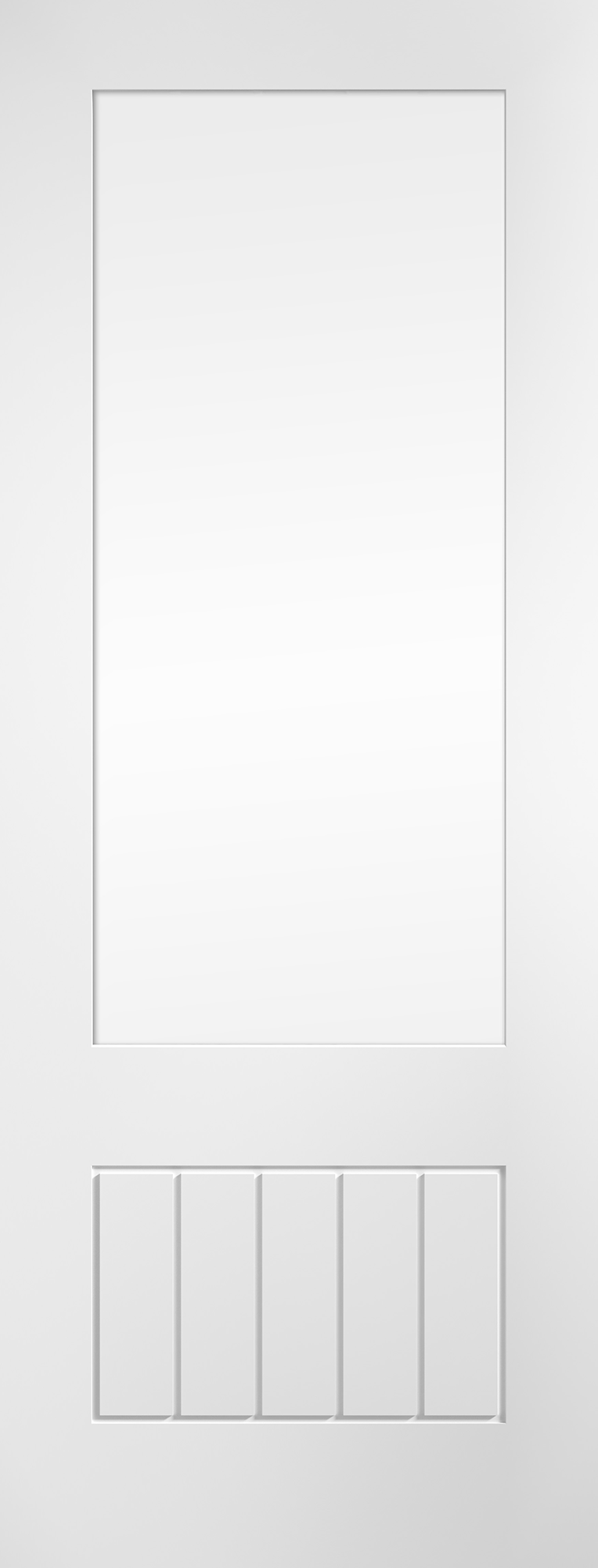 LPD Mexicano 1 Light 3/4 Clear Glazed Primed White Door