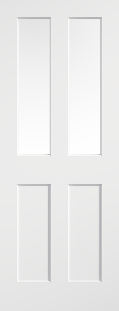 LPD Smooth White Primed Ashford Clear Glazed Door