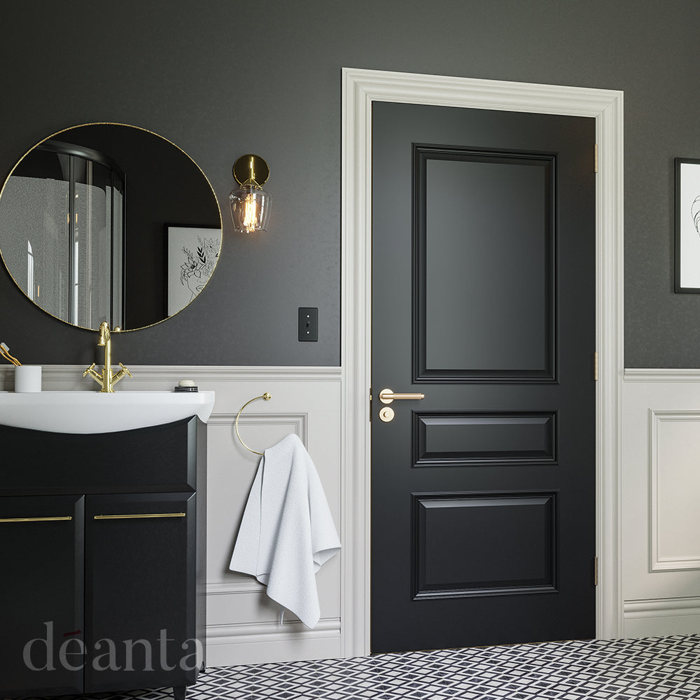Deanta Windsor Black Prefinished FD30 FSC Fire Door