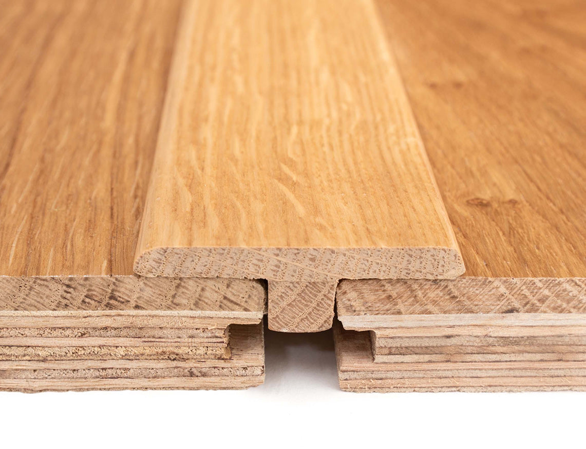 Lacquered Oak T-Profile 15 x 50 x 900mm