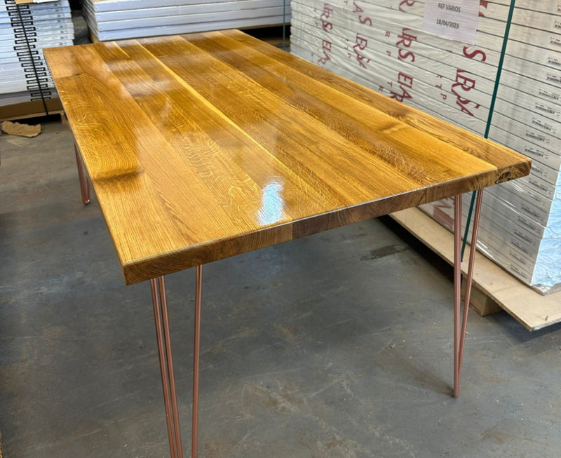 Joinery Solid Oak High Gloss Dining Table - 1800mm x 900mm