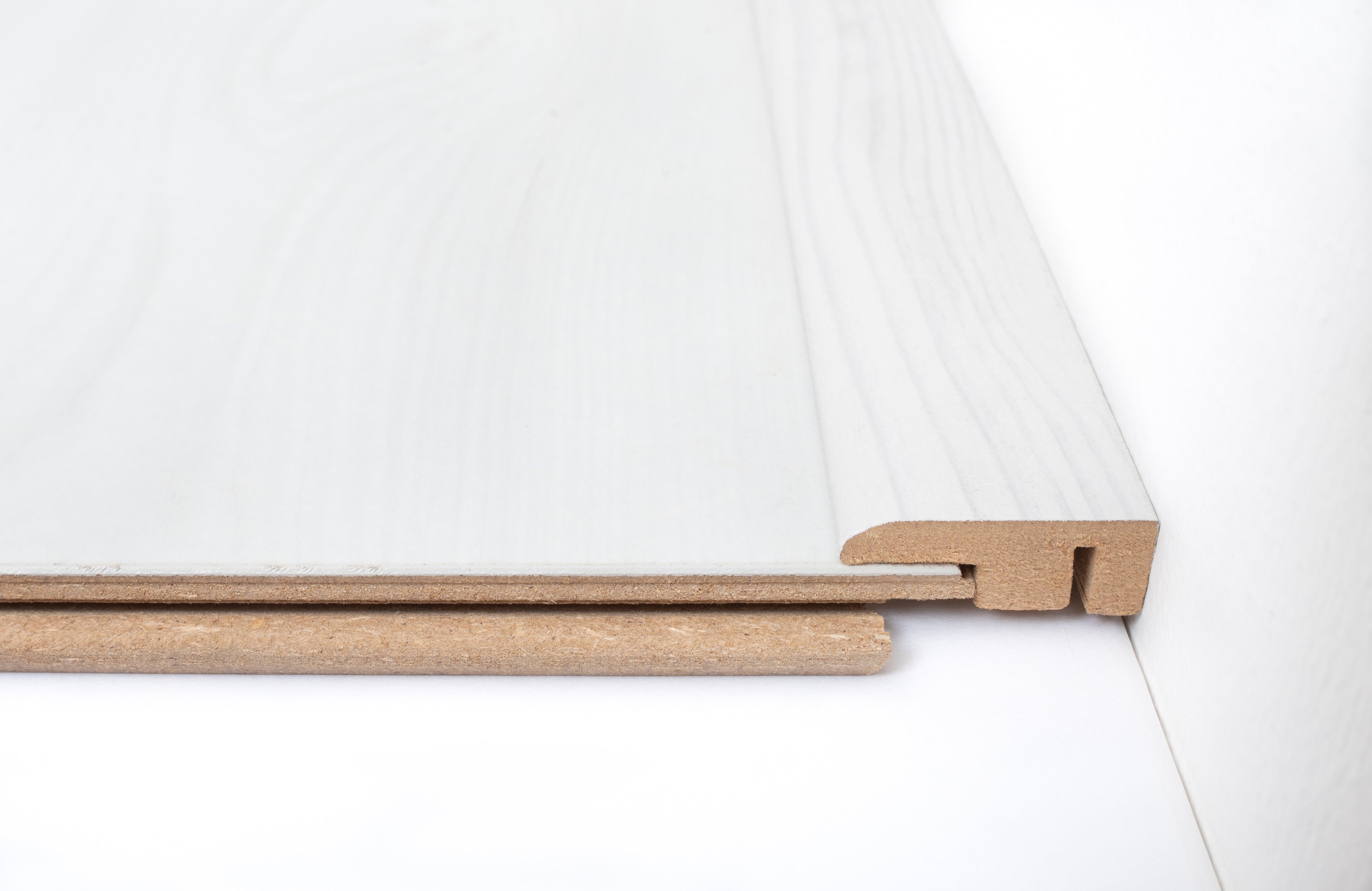 White Laminate End Profile 3000mm x 11.5mm x 33mm