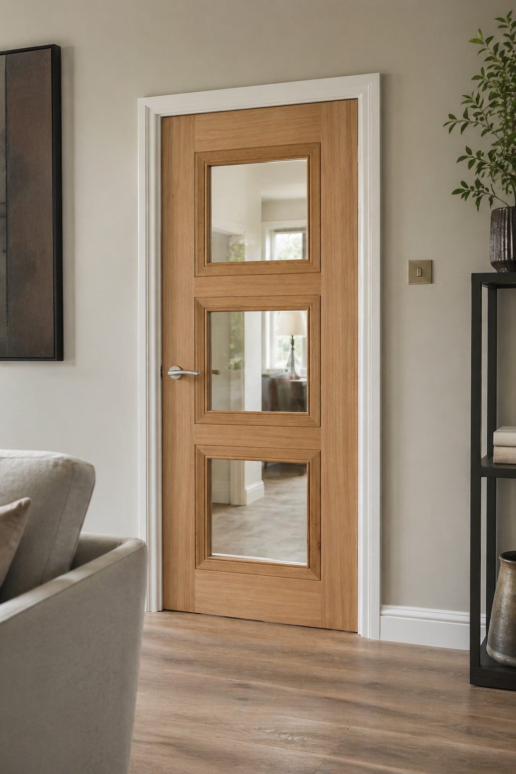LPD Oak Amsterdam Clear Glazed Pre-finished