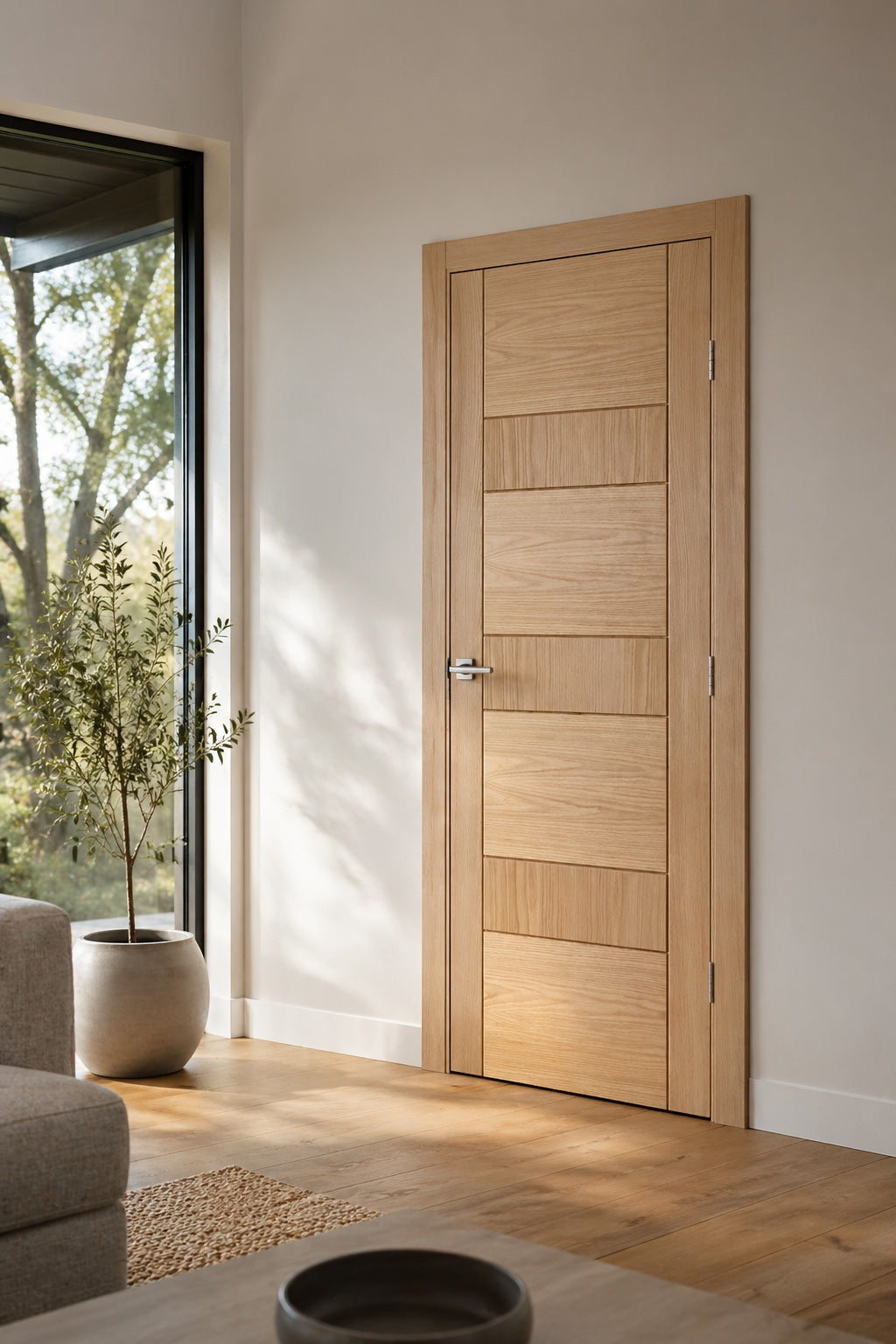 LPD Prefinished Oak Edmonton Fire Door