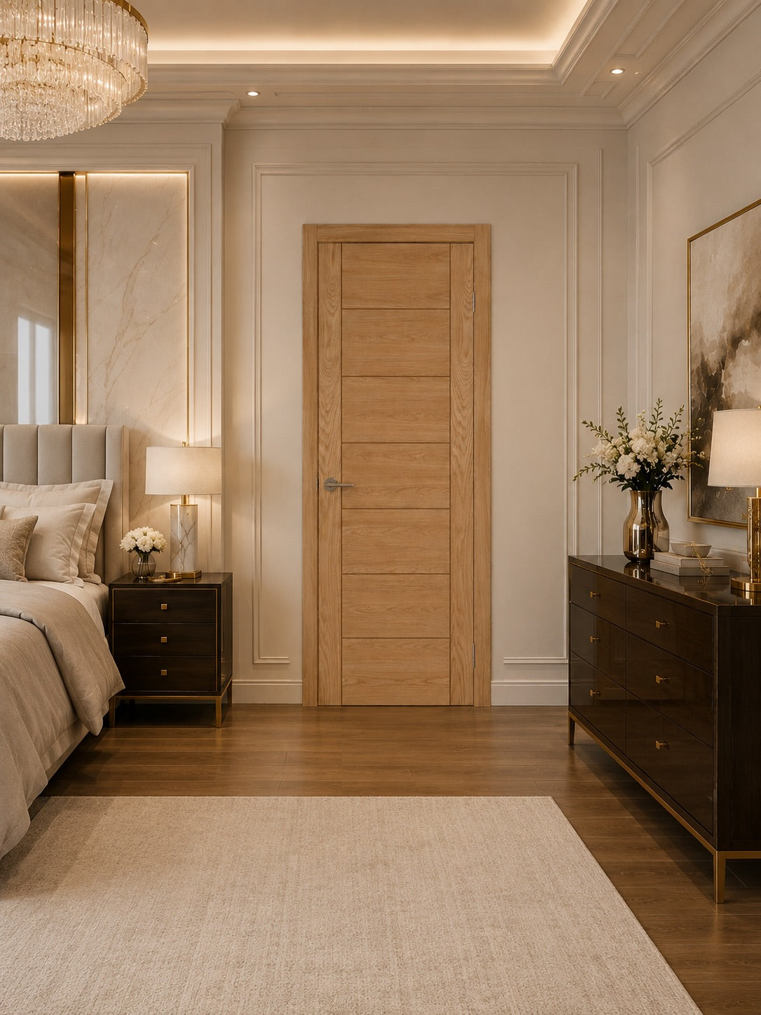 LPD Prefinished Oak Hampshire Fire Door