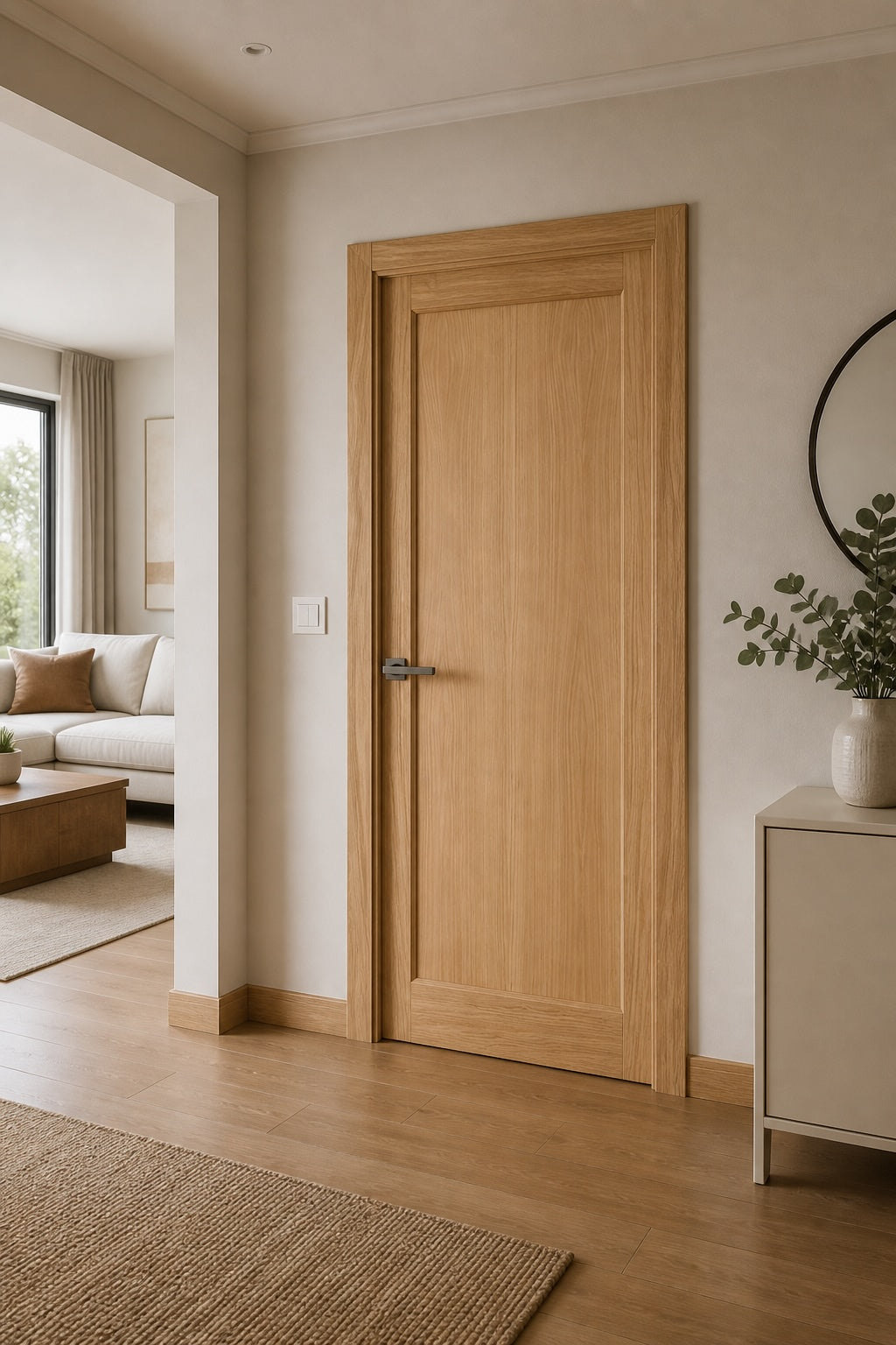 LPD Oak Pattern 10 One Panel Fire Door