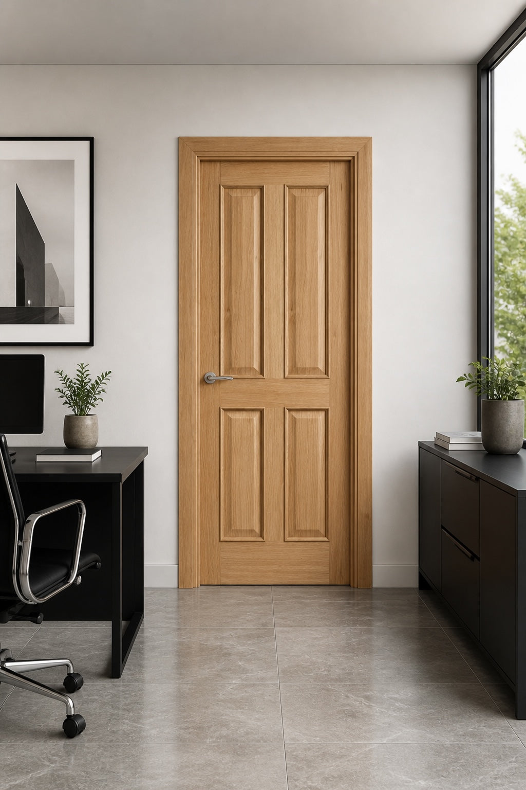 LPD Oak Regency 4P RM Fire Door