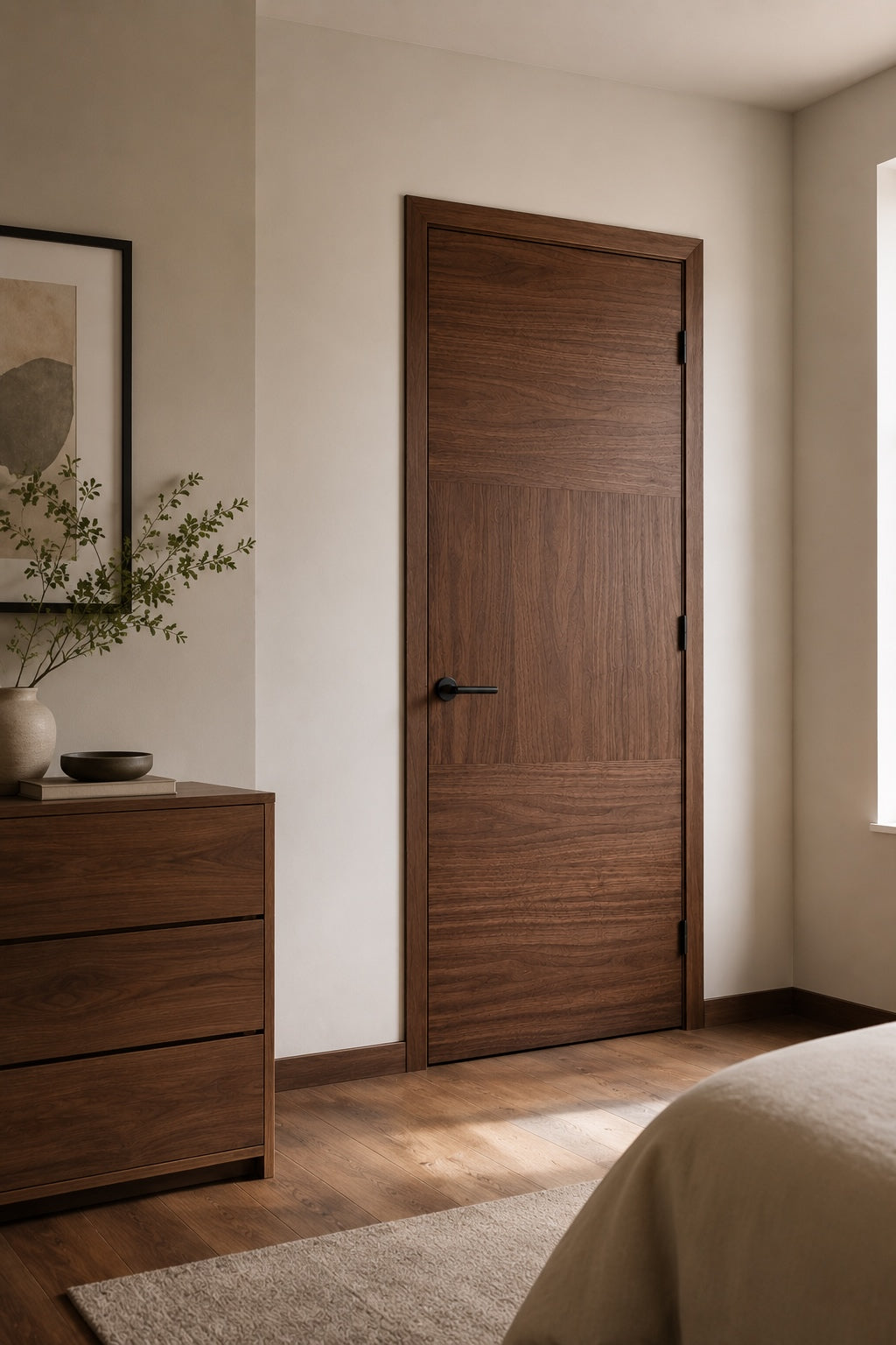 LPD Walnut Tres Pre-Finished Fire Door
