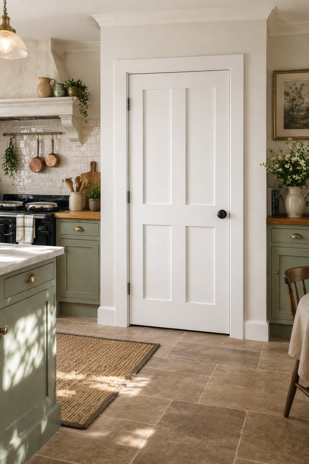 LPD Solid White Primed London Fire Door