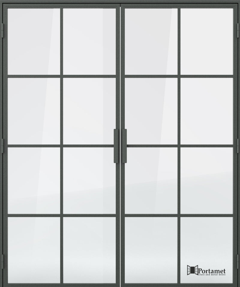Portamet by Sfarzo - Oslo Classic Double-Leaf Steel Glazed Crittal Style Door