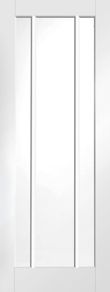 XL Joinery White Primed Worcester Fire Door Clear Glass