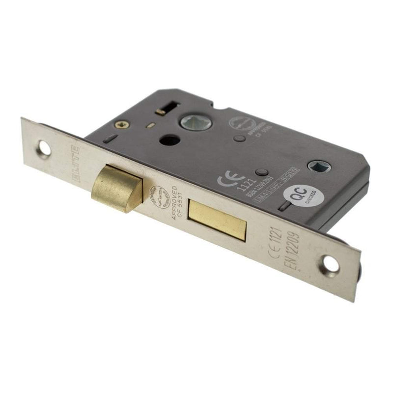 Atlantic 2.5" CE Elite Bathroom Lock (Polished Nickel) - Door Supplies Online