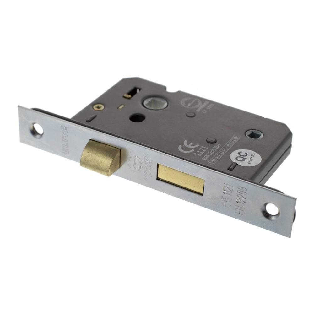 Atlantic 2.5" CE Elite Bathroom Lock (Satin Chrome) - Door Supplies Online