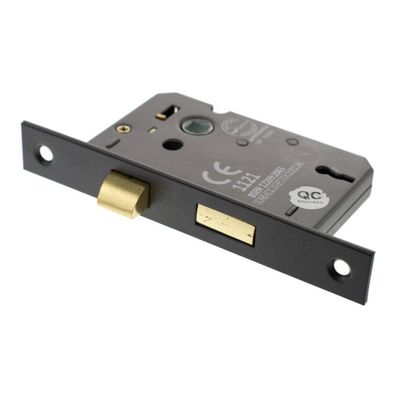 Atlantic 3" CE Elite 3 Lever Key Sashlock (Matt Black) - Door Supplies Online