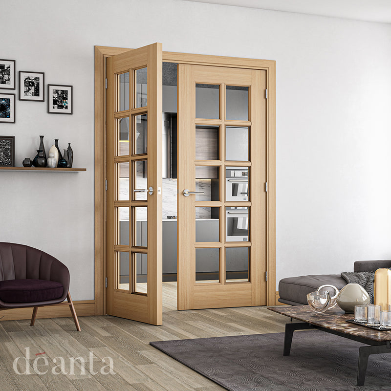 Deanta Oak Bristol Glazed Internal door