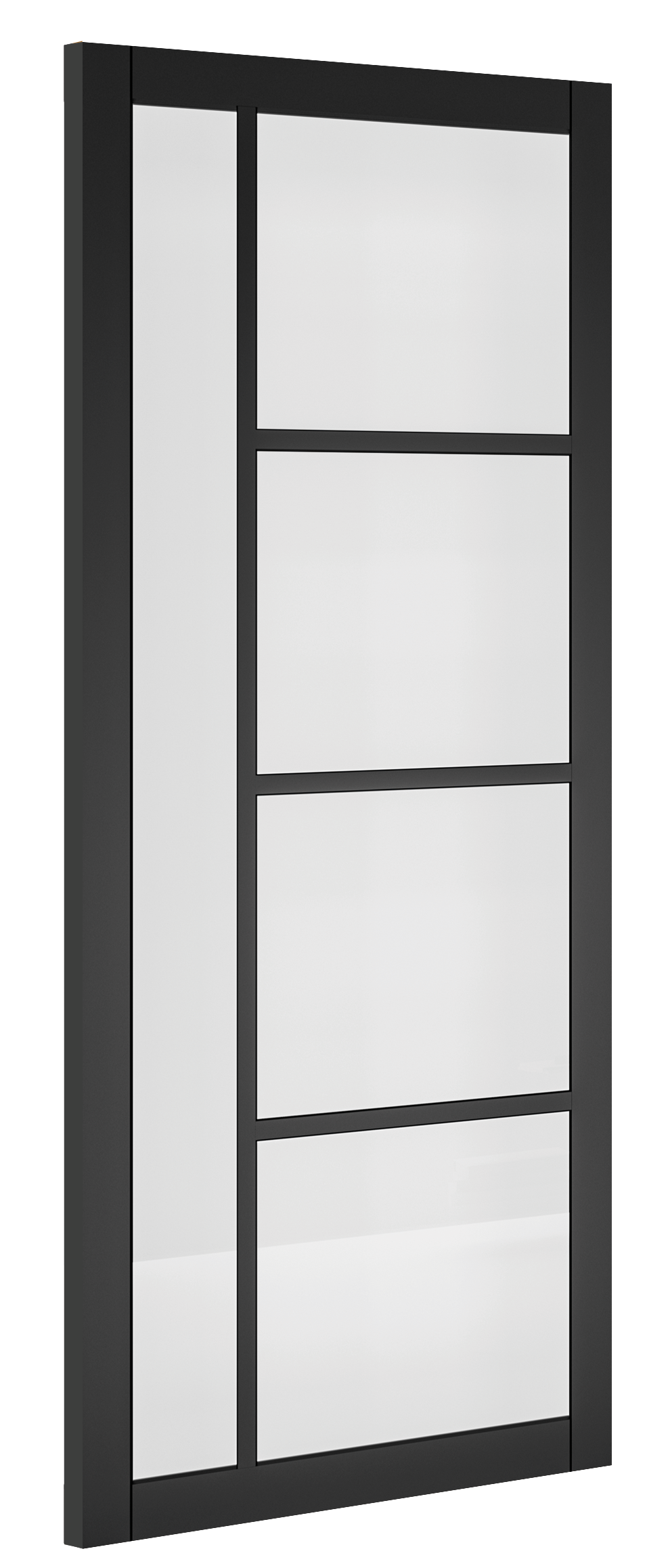 Deanta Brixton Black Prefinished Clear Glazed Internal door