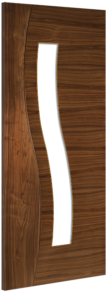 Deanta Walnut Cadiz Clear Glazed Pre-finished Internal door