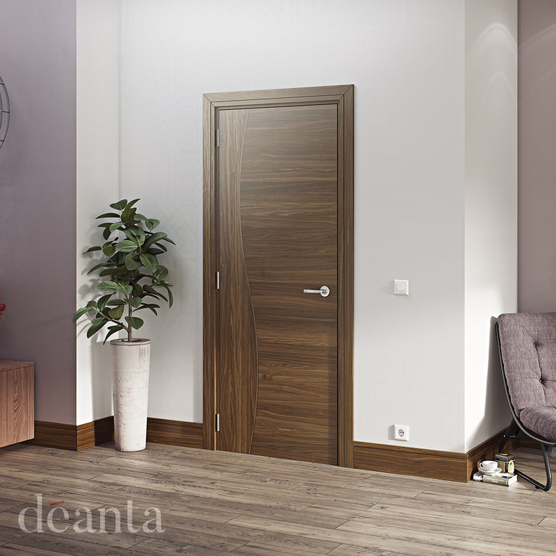Deanta Walnut Cadiz Pre-finished Internal door
