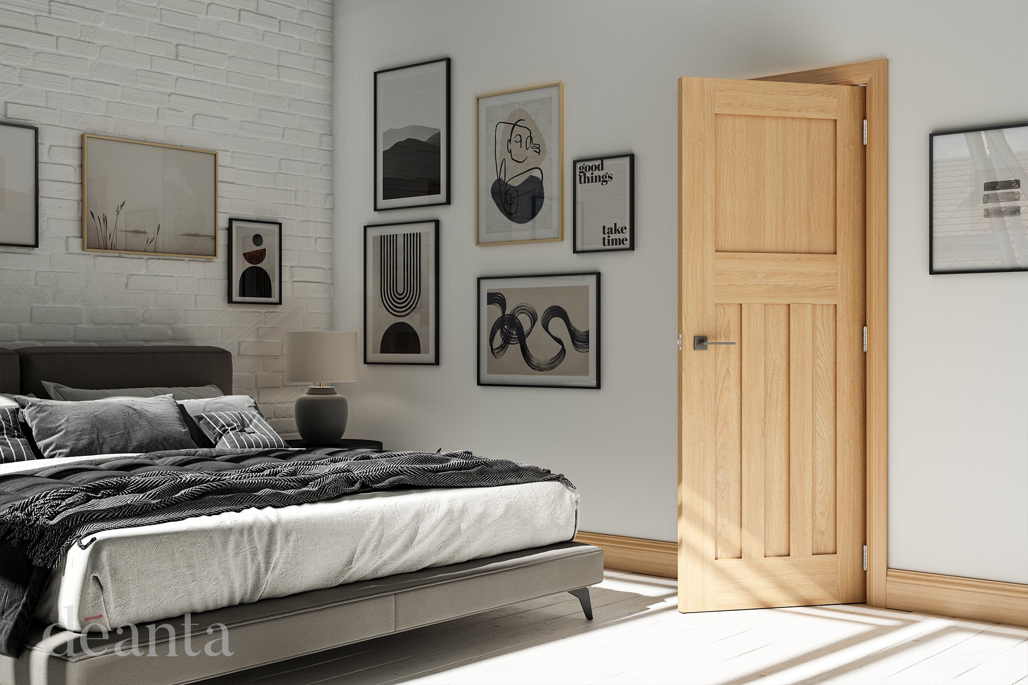 Deanta Oak Cambridge Fire Door