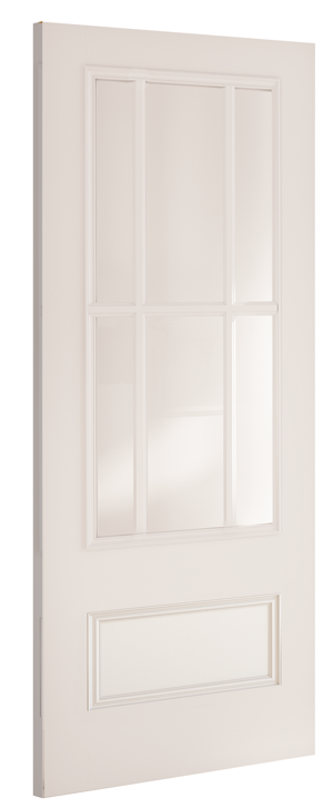 Deanta White Primed Canterbury Glazed Internal door