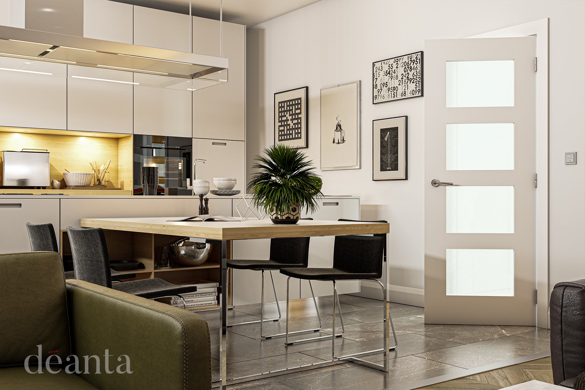 Deanta White Primed Coventry Clear Glazed