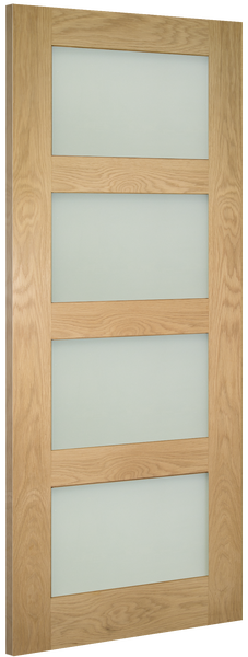Deanta Oak Coventry Frosted Glazed Internal door