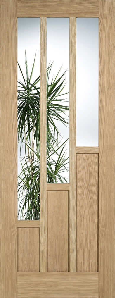 LPD Pre-Finished Oak Coventry Clear Glazed Internal door