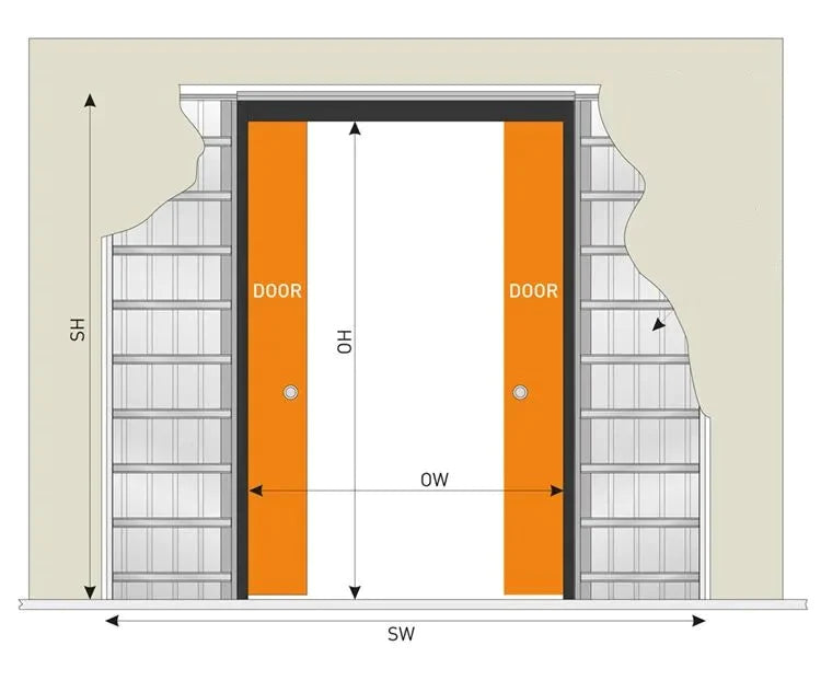 JB Kind Double Pocket Door Conversion Kit