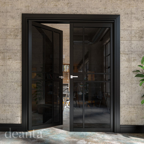 Deanta Dalston Black Prefinished Tinted Glazed