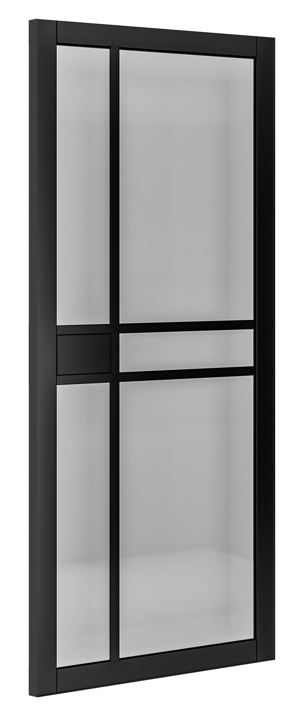 Deanta Dalston Black Prefinished Tinted Glazed Internal door