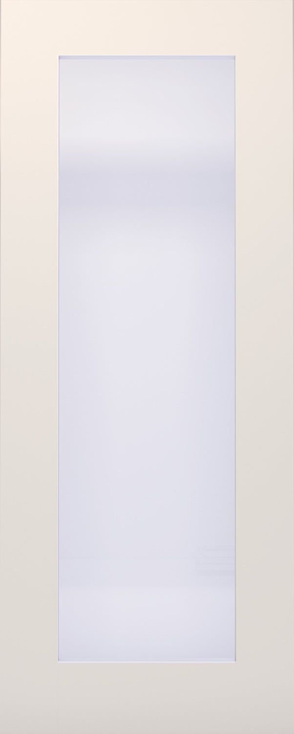 White Primed Denver Obscure Glazed Door Kit