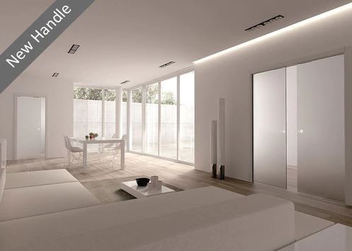 Eclisse Classic Satin Glass Single Pocket Door System