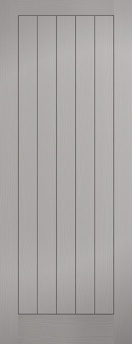 LPD Textured Vertical 5 Panel Grey Fire Door Internal door