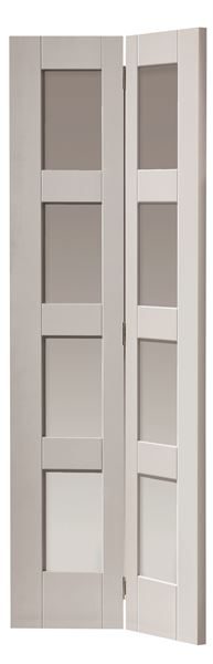 JB Kind Cayman White Glazed Internal Bi-fold Door 1981mm x 762mm
