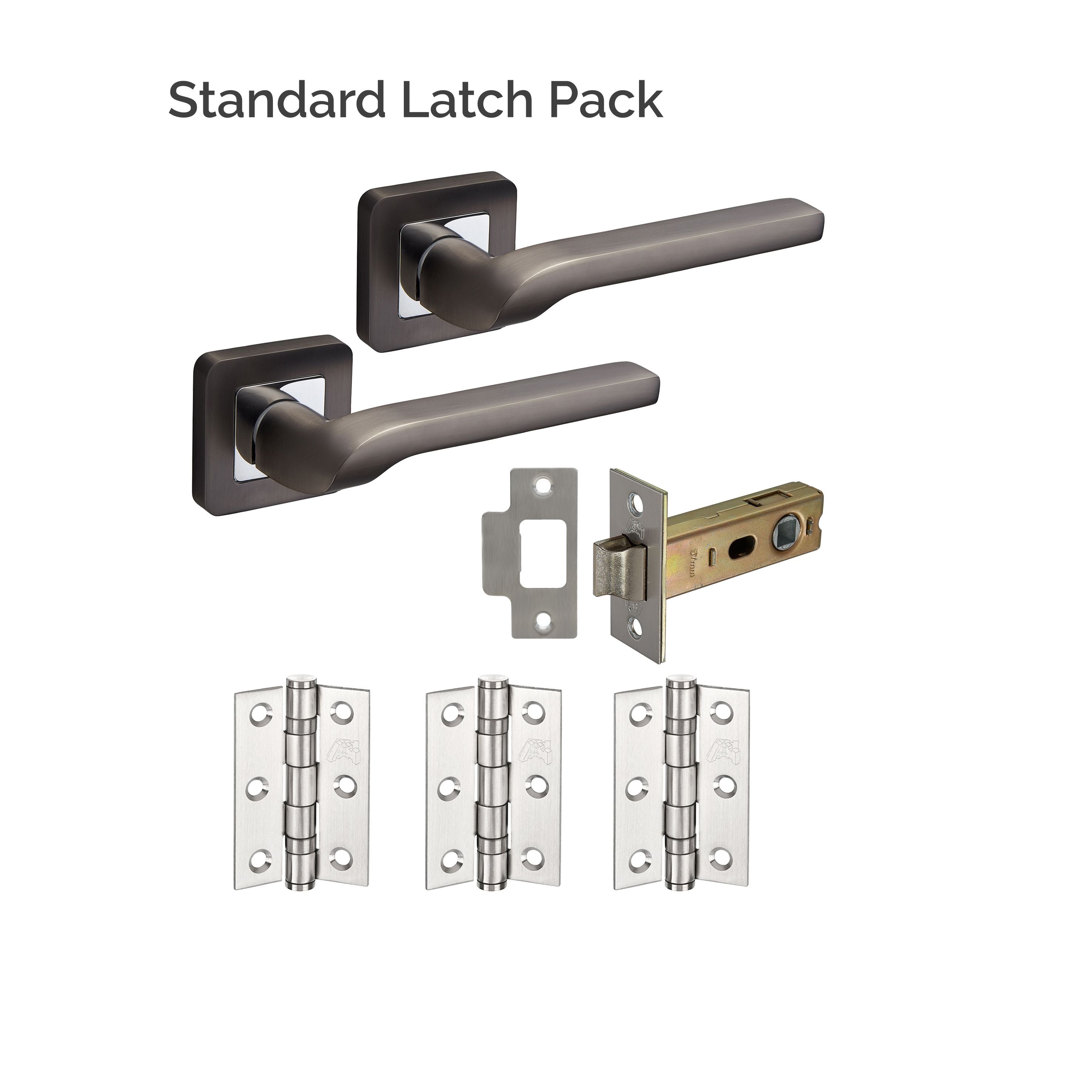 JB Kind Austin Dark Grey Privacy Latch Pack