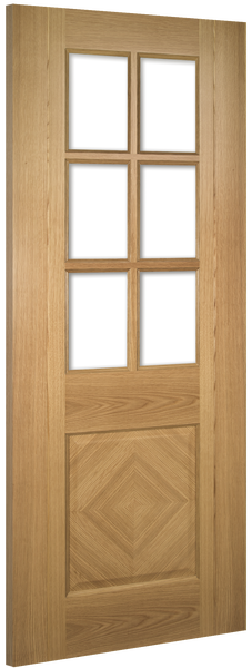 Deanta Oak Kensington Glazed Pre-finished Internal door