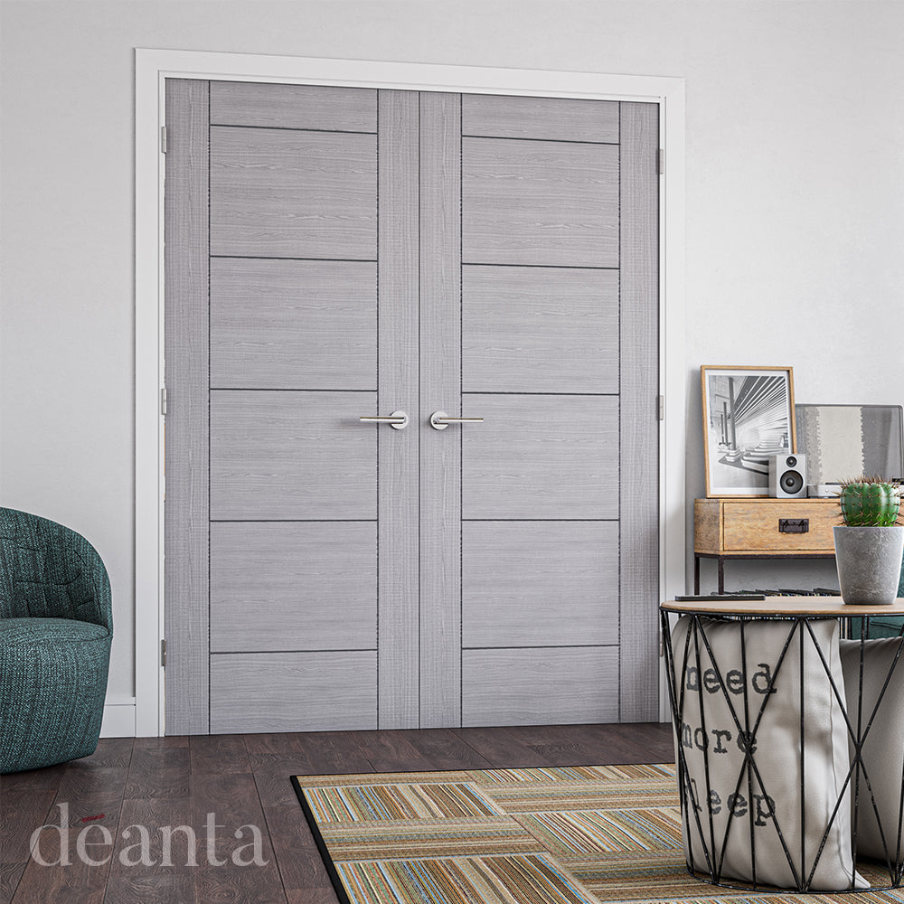 Deanta Light Grey Ash Montreal Firedoor FSC