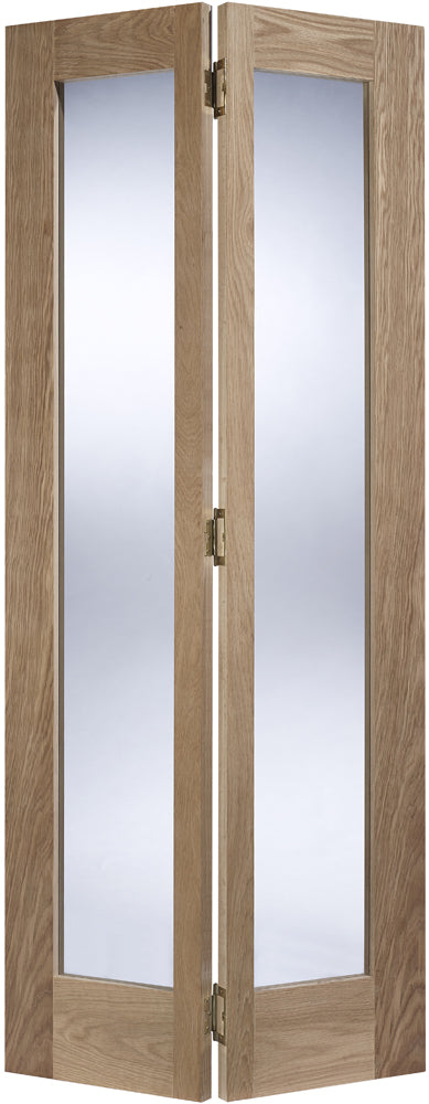 LPD Oak Pattern 10 Glazed Bi-Fold Internal door